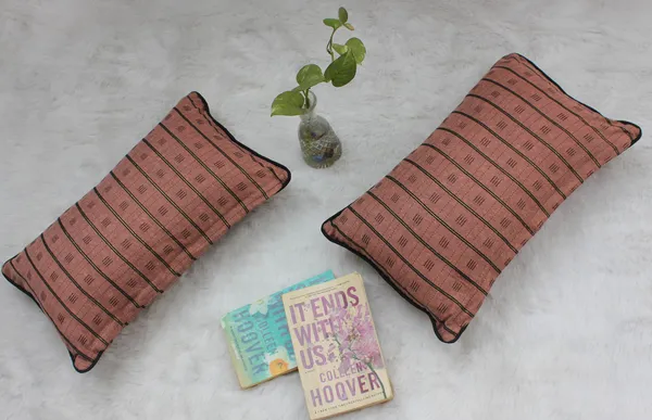 Pack_of_2_Piece_Cotton_Copper_Red_Check_Reflection_Collection_Cushion_&_Pillow_Cover-for_Living_Room_and_Bedroom