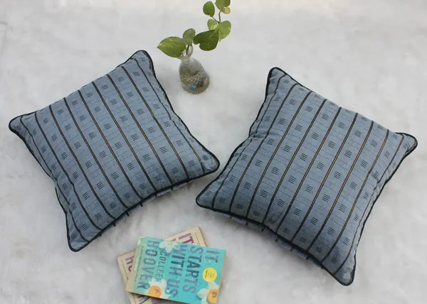 Pack_of_2_Piece_Cotton_Steel_Grey_Check_Reflection_Collection_Cushion_&_Pillow_Cover-for_Living_Room_and_Bedroom