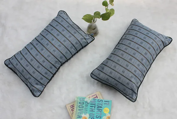 Pack_of_2_Piece_Cotton_Steel_Grey_Check_Reflection_Collection_Cushion_&_Pillow_Cover-for_Living_Room_and_Bedroom