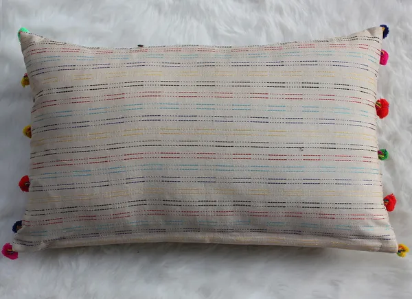 Pack_of_2_Piece_Cotton_Beige_Sprinkles_Multicolour_PomPom_Collection_Cushion_&_Pillow_Cover-for_Living_Room_and_Bedroom