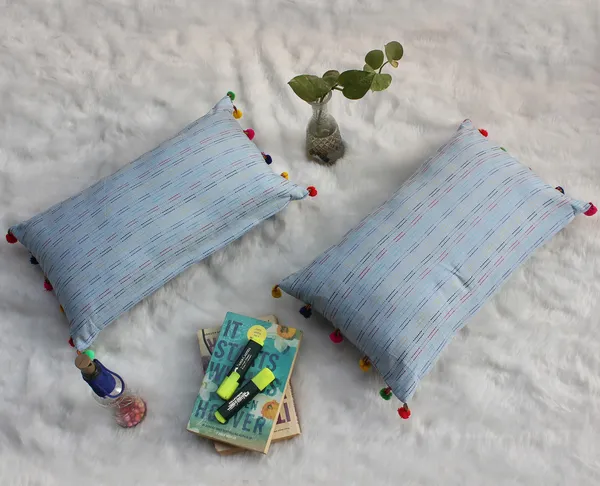 Pack_of_2_Piece_Cotton_Sky_Blue_Sprinkles_Multicolour_PomPom_Collection_Cushion_&_Pillow_Cover-for_Living_Room_and_Bedroom