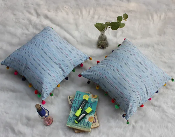 Pack_of_2_Piece_Cotton_Sky_Blue_Sprinkles_Multicolour_PomPom_Collection_Cushion_&_Pillow_Cover-for_Living_Room_and_Bedroom