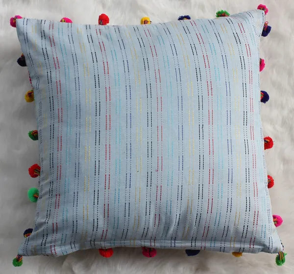 Pack_of_2_Piece_Cotton_Sky_Blue_Sprinkles_Multicolour_PomPom_Collection_Cushion_&_Pillow_Cover-for_Living_Room_and_Bedroom
