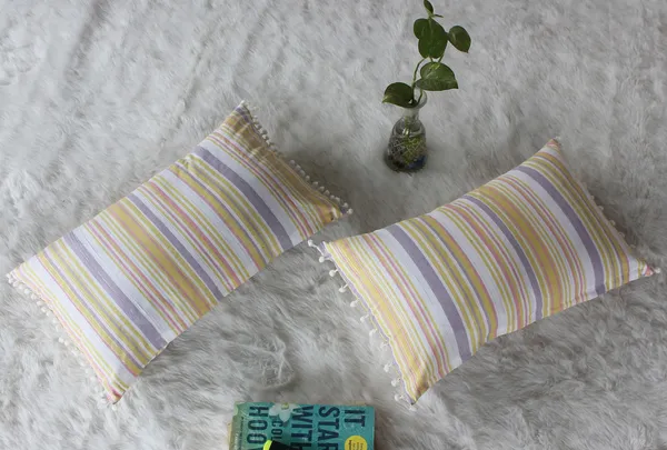 Pack_of_2_Piece_Cotton_Yellow_Candy_Stripe_Pompom_Collection_Cushion_&_Pillow_Cover-for_Living_Room_and_Bedroom