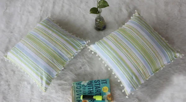Pack_of_2_Piece_Cotton_Green_Candy_Stripe_Pompom_Collection_Cushion_&_Pillow_Cover-for_Living_Room_and_Bedroom