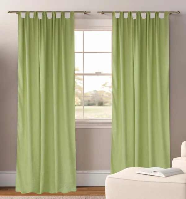 Pack_of_2_Cotton_Peasta_Green_Sheer_Summer_fun_Tab_Top_Curtain_Set_for_Window_and_Door