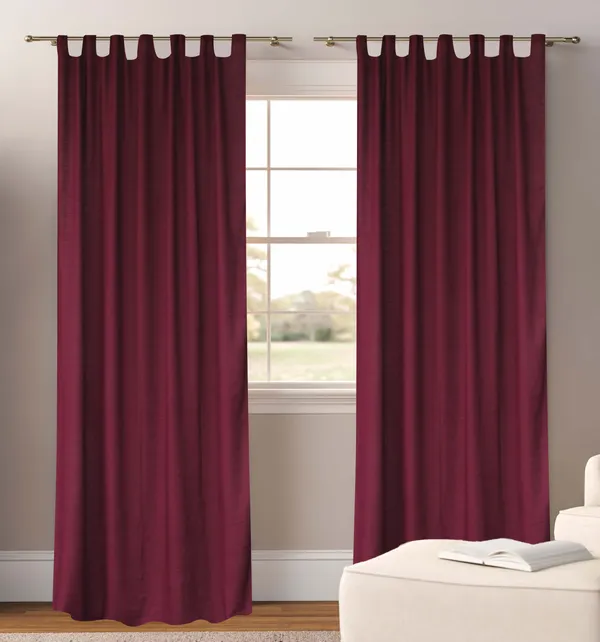 Pack_of_2_Cotton_Burgandy_Sheer_Summer_fun_Tab_Top_Curtain_Set_for_Window_and_Door