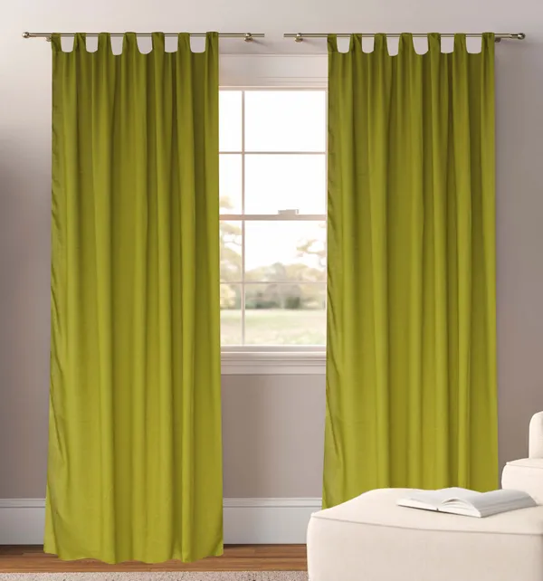 Pack_of_2_Cotton_Green_Sheer_Summer_fun_Tab_Top_Curtain_Set_for_Window_and_Door