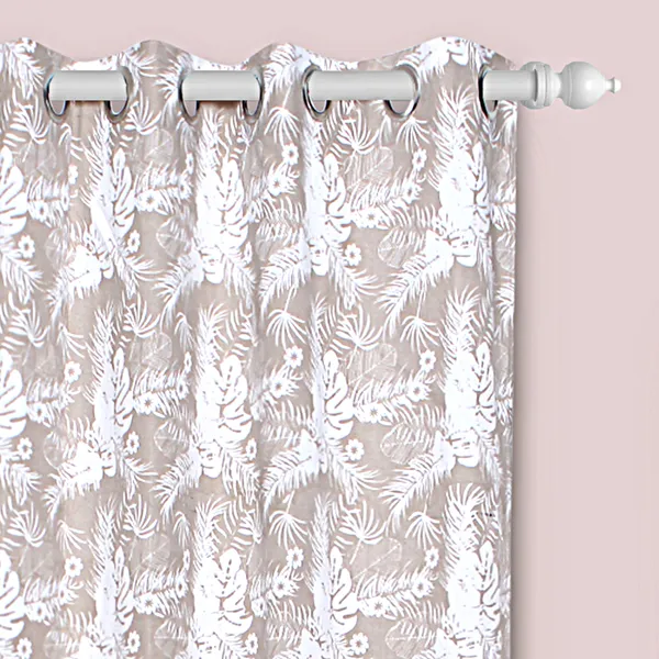 Dekor_World_2_Piece_Cotton_Grey_Autumn_Leafs_Printed_Eyelet_Curtain_Set-110x275cm_(4x9Feet)_Long_Curtain-For_Bedroom_and_Living_Room