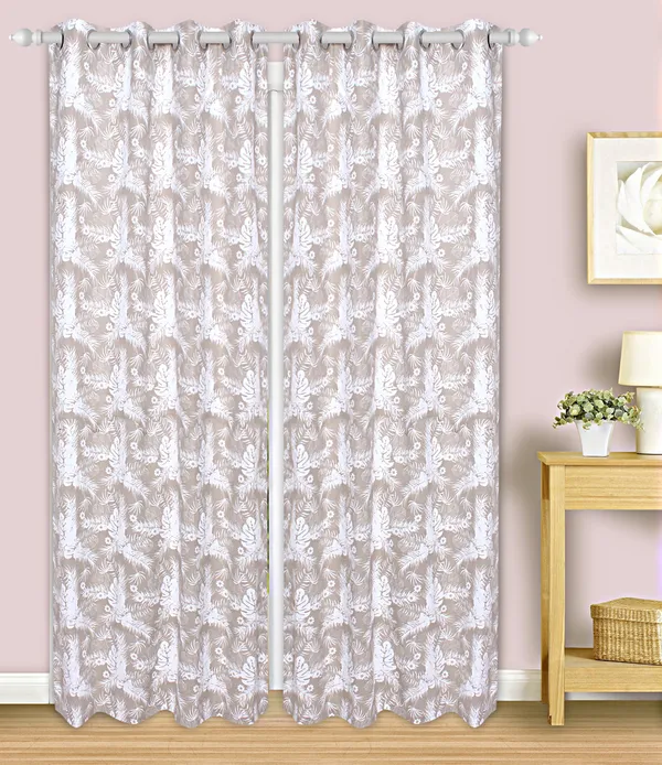 Dekor_World_2_Piece_Cotton_Grey_Autumn_Leafs_Printed_Eyelet_Curtain_Set-110x275cm_(4x9Feet)_Long_Curtain-For_Bedroom_and_Living_Room