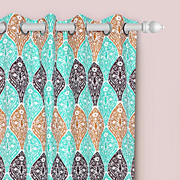 Dekor_World_2_Piece_Cotton_Green_Amrond_Twisted_Printed_Collection_Eyelet_Curtain_Set-110x275cm_(4x9Feet)_Long_Curtain-For_Bedroom_and_Living_Room