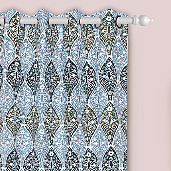 Dekor_World_2_Piece_Cotton_Blue_Amrond_Twisted_Printed_Collection_Eyelet_Curtain_Set-110x275cm_(4x9Feet)_Long_Curtain-For_Bedroom_and_Living_Room