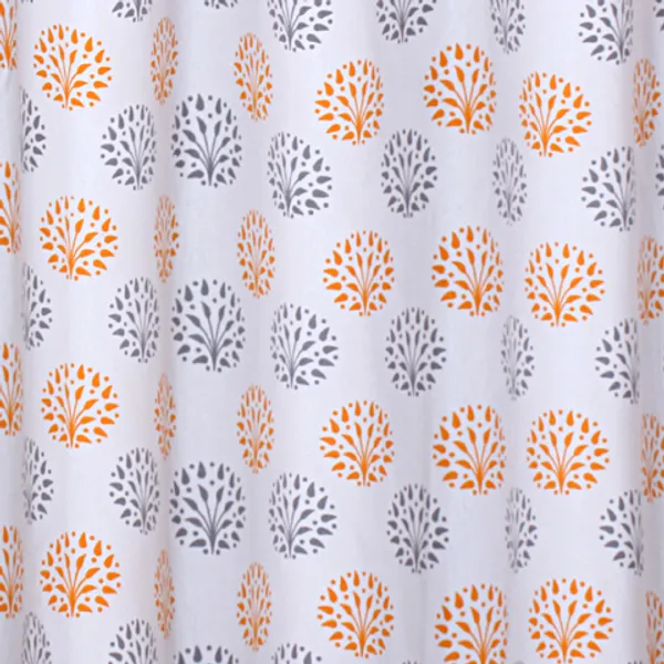 Dekor_World_2_Piece_Cotton_Orange_Grey_Sunshine_Garden_Printed_Collection_Eyelet_Curtain_Set-110x275cm_(4x9Feet)_Long_Curtain-For_Bedroom_and_Living_Room