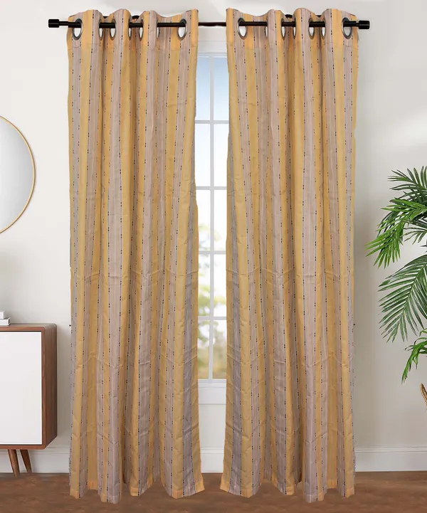 Pack_of_2_Piece_Cotton_Yellow_Awning_Stripe_Printed_Grommet_Collection_Curtain_Set-For_Bedroom_and_Living_Room