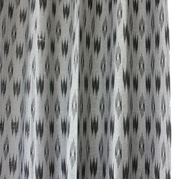 Pack_of_2_Piece_Cotton_Black_Pochampaaly_Weave_Ikat_Printed_Grommet_Collection_Curtain_Set-For_Bedroom_and_Living_Room