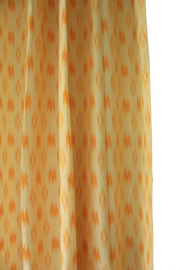 Pack_of_2_Piece_Cotton_Yellow_Pochampaaly_Weave_Ikat_Printed_Grommet_Collection_Curtain_Set-For_Bedroom_and_Living_Room