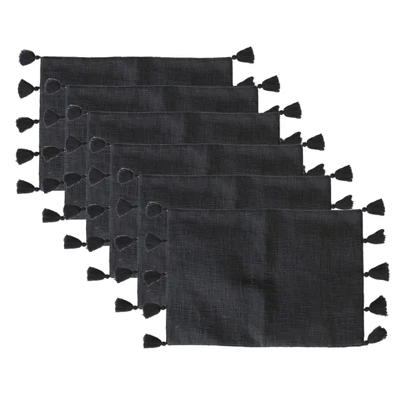 Pack_of_18_Piece_Cotton_Black_Merit_Collection_Place_Mat_With_Napkin-For_Dinning_Table,_Center_Room_and_Kitchen