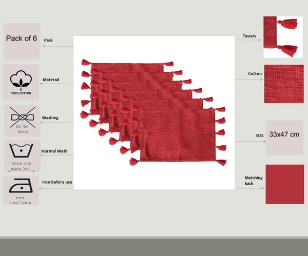 Pack_of_18_Piece_Cotton_Red_Merit_Collection_Place_Mat-For_Dinning_Table,_Center_Room_and_Kitchen