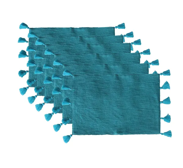 Pack_of_18_Piece_Cotton_Truqouise_Merit_Collection_Place_Mat_With_Napkin-For_Dinning_Table,_Center_Room_and_Kitchen