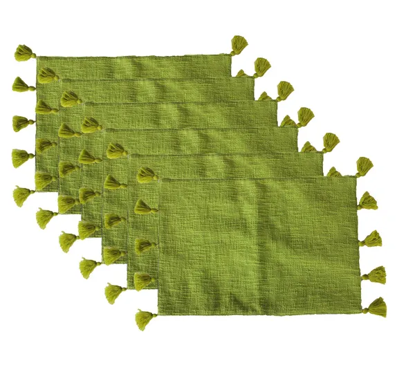Pack_of_18_Piece_Cotton_Bright_Green_Merit_Collection_Place_Mat_With_Napkin-For_Dinning_Table,_Center_Room_and_Kitchen