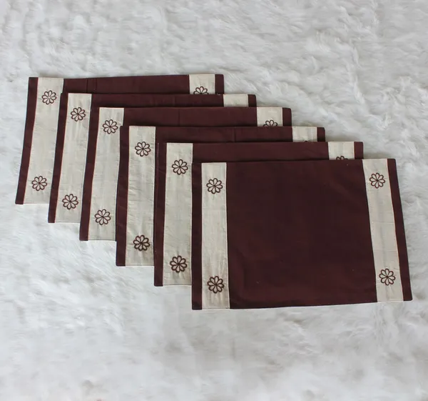 Pack_of_6_Piece_Cotton_Brown_Vally_of_flowers_Collection_Place_Mat-For_Dinning_Table,_Center_Room_and_Kitchen