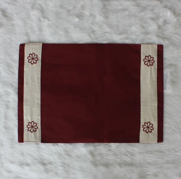Pack_of_18_Piece_Cotton_Maroon_Vally_of_flowers_Collection_Place_Mat_With_Napkin-For_Dinning_Table,_Center_Room_and_Kitchen
