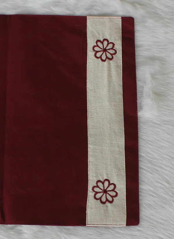 Pack_of_18_Piece_Cotton_Maroon_Vally_of_flowers_Collection_Place_Mat_With_Napkin-For_Dinning_Table,_Center_Room_and_Kitchen