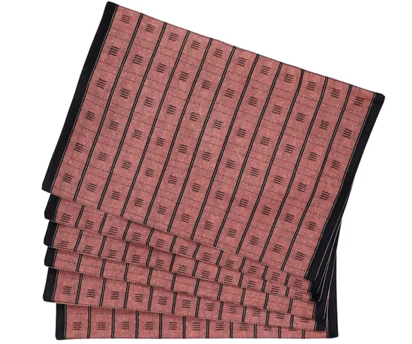 Pack_of_6_Piece_Cotton_Brown_Check_Reflection_Collection_Place_Mat-For_Dinning_Table,_Center_Room_and_Kitchen