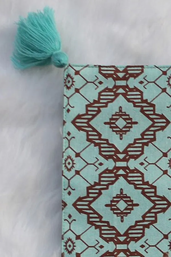 Pack_of_6_Piece_Cotton_Aqua_Interlocking_Diamond_Collection_Place_Mat-For_Dinning_Table,_Center_Room_and_Kitchen