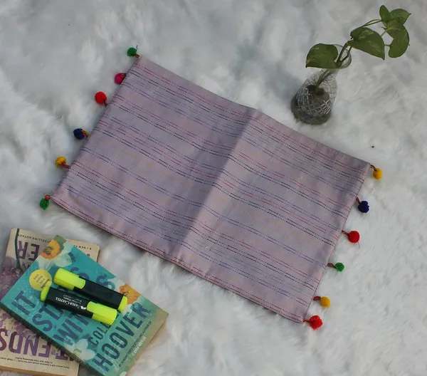 Pack_of_18_Piece_Cotton_Mauve_Pastel_Stripe_Pompom_Collection_Place_Mat_With_Napkin-For_Dinning_Table,_Center_Room_and_Kitchen