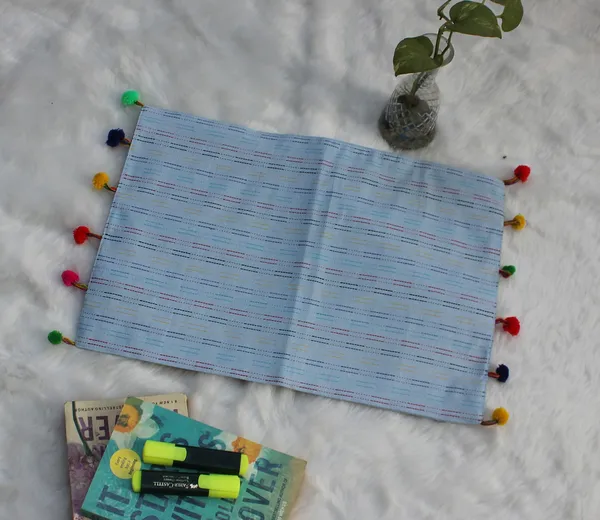 Pack_of_18_Piece_Cotton_Light_Blue_Pastel_Stripe_Pompom_Collection_Place_Mat_With_Napkin-For_Dinning_Table,_Center_Room_and_Kitchen