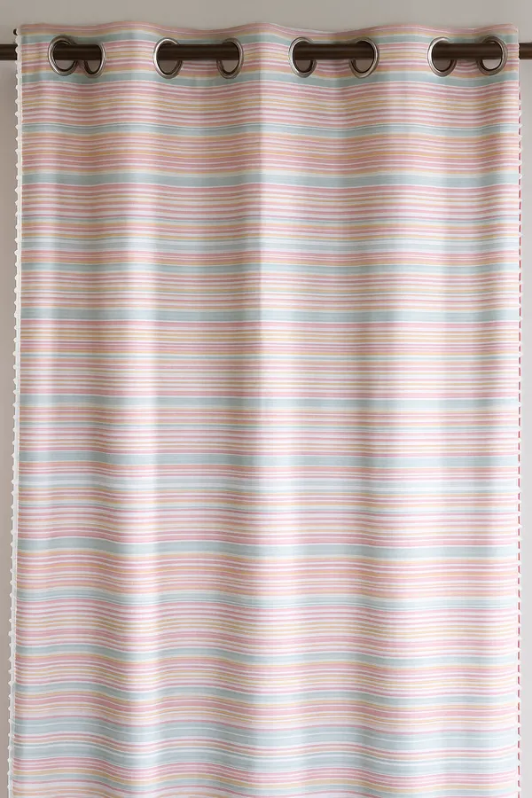Pack_of_3_Pieces_Cotton_Pink_Candy_Stripe_Pompom_Collection_Eyelet_Curtain_Set_For_Bedroom_and_Living_Room