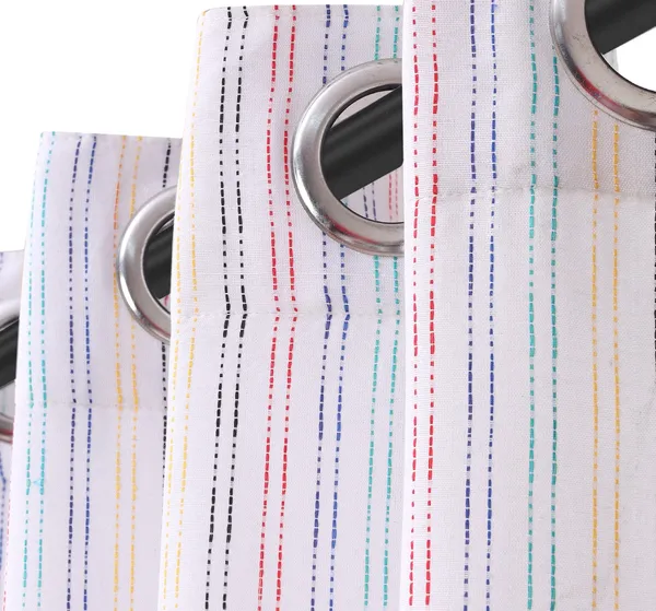 Pack_of_2_Cotton_Snow_White_Pastel_Stripe_Pompom_Collection_Eyelet_Curtainfor_Window_and_Door