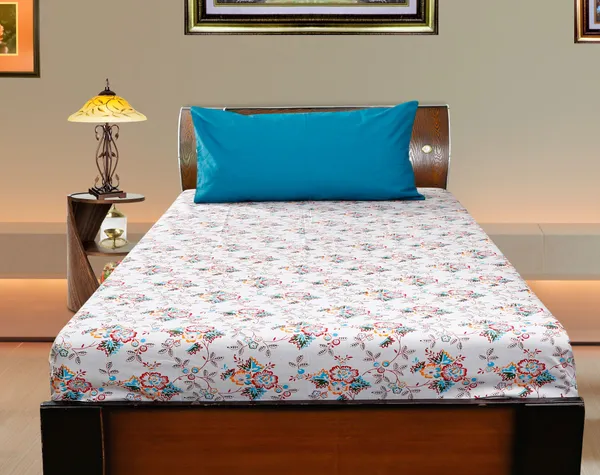 Pack_of_2_&_3_Pieces_Cotton_Blue_Floral_Bonanza_Printed_Bedsheet_Set_With_Pillow_Covers_for_Bedroom,_Guest_Room,_Kids_Room