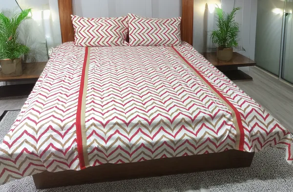 Pack_of_3_Pieces_Cotton_Red_Double_Iket_Printed_Bedsheet_With_Pillow_Cover_for_Bedroom,_Guest_Room,_Kids_Room