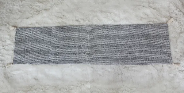 Pack_of_1_Piece_Cotton_Fossil_Grey_Angelic_Tassel_Collection_Table_Runner-For_Dining_&_Center_Table