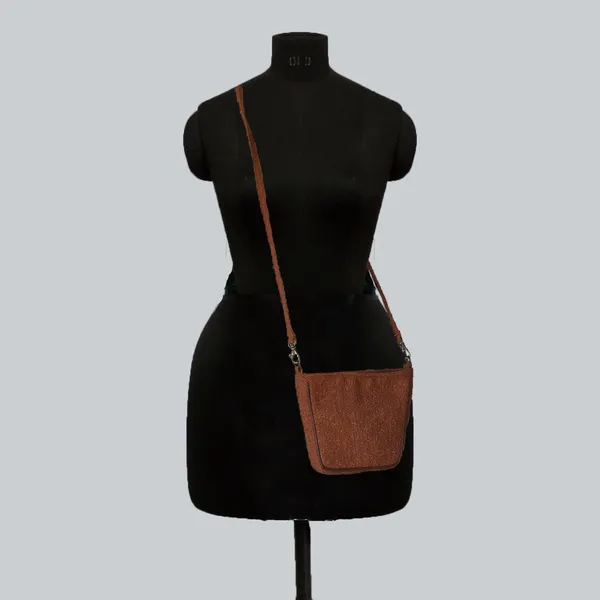 Pack_of_1_Piece_Polyester_Rust_Delta_Boucle_Collection_Sling_Bag_for_Girl_and_Women