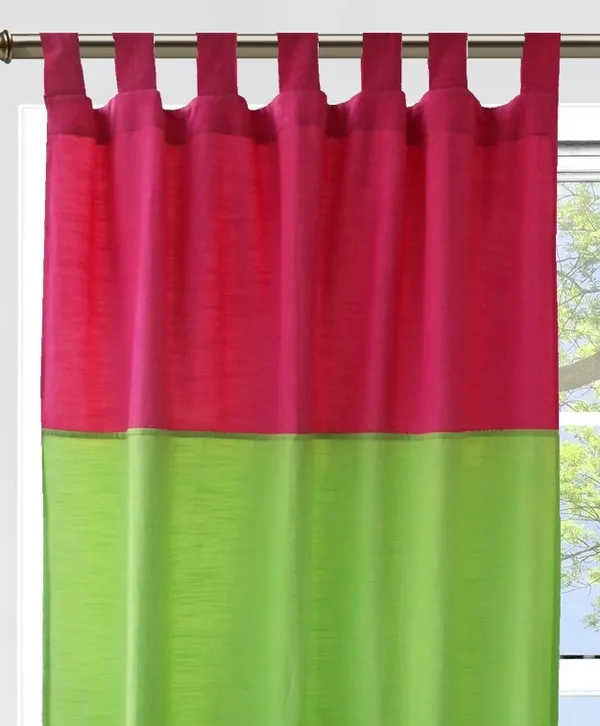 Pack_of_2_Cotton_Pink_Double_Colourful_Tab_Top_Curtain_Set_for_Window_and_Door