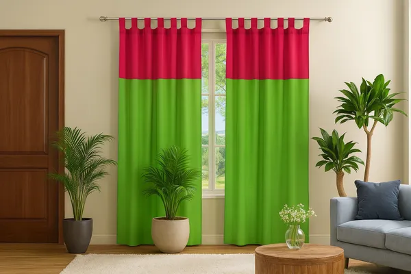 Pack_of_2_Cotton_Pink_Double_Colourful_Tab_Top_Curtain_Set_for_Window_and_Door