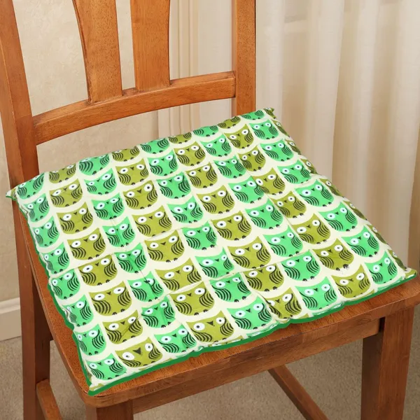 Pack_of_1_Piece_Cotton_Green_Owl_Printed_Chair_Pad_for_Chair_&_Floor