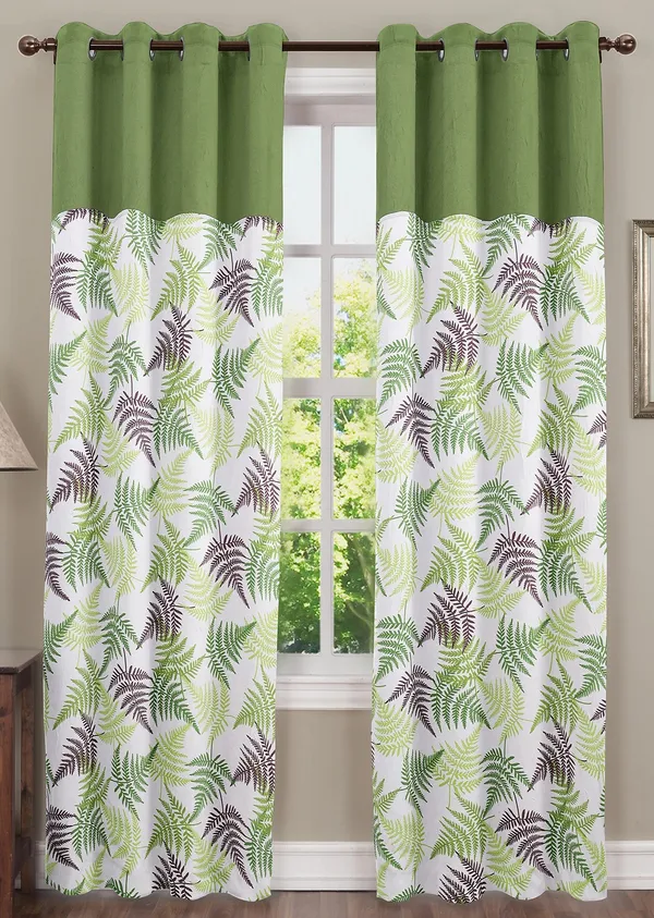 Pack_of_2_Pieces_Cotton_Green_Tropical_Leaf_Printed_Eyelet_Curtain_Set_for_Window_and_Door