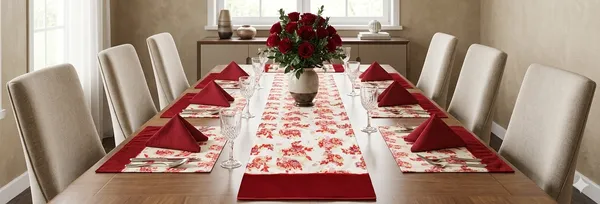 Rose_Printed_Maroon_Table_Runner_With_Place_Mat_and_Napkin-Dining_&_Center_Table_for_Decoration_and_Party