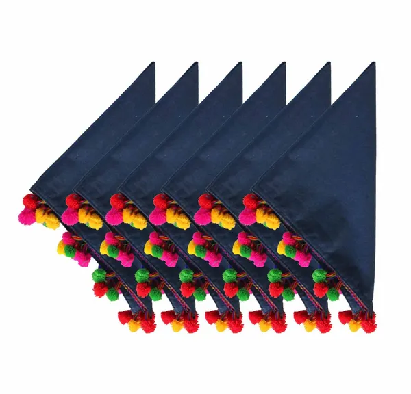 Pack_of_6_Pieces_Cotton_Black_Multi_Pompom_Napkin_Set_for_Dining_and_Kitchen