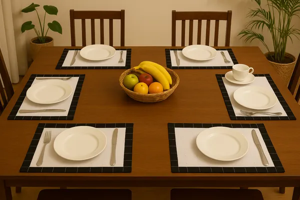 Pack_of_18_Piece_Cotton_White_Harmony_Sequence_Collection_Place_Mat_With_Napkin-For_Dinning_Table,_Center_Room_and_Kitchen