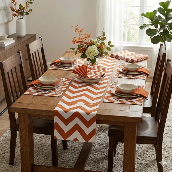 Cotton_Chevron_Printed_Orange_Table_Runner_With_Place_Mat_and_Napkin-Dining_&_Center_Table_for_Decoration_and_Party