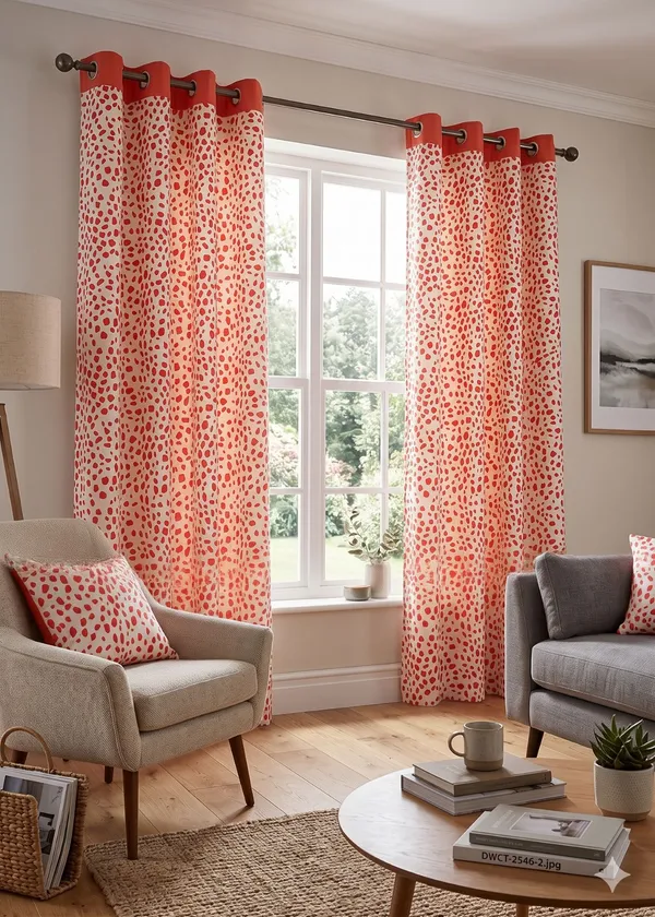 Pack_of_2_Cotton_Coral_Doffy_Dots_Printed_Eyelet_Curtain_Set_for_Window_and_Door