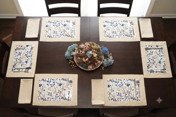 Pack_of_18_Pieces_Cotton_Cream_Bird_Printed_Place_Mat_With_Napkin_for_Dining_and_Center_Table