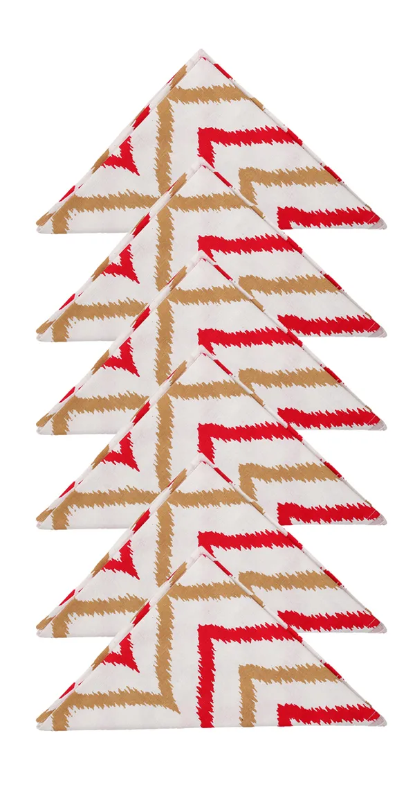 Pack_of_12_Pieces_Cotton_Red_Double_Ikat_Printed_and_Plain_Napkin_Set_for_Dining_and_Kitchen