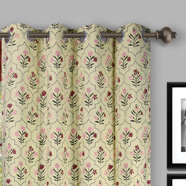 Pack_of_2_Cotton_Yellow_Floral_Printed_Eyelet_Curtain_Set_for_Window_and_Door