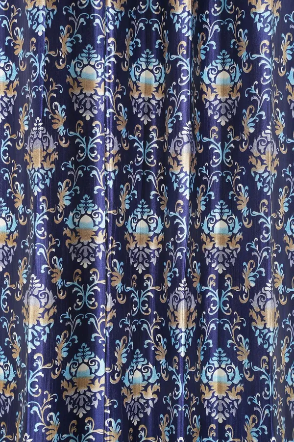 Dekor_World_Polyester_Blue_Damask_Multi_Printed_Eyelet_Curtain_Set_(Pack_of_2)-110x275cm_(4x9_Feet)_Long_Door_Curtain